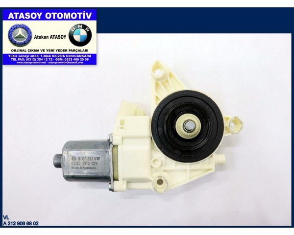 MERCEDES W212 SOL ÖN CAM MOTORU A2129066802 2129066802 0130822637 C33724-100 W212 SAĞ ÖN CAM MOTORU A2129066702 2129066702 0130822636 C33723-100